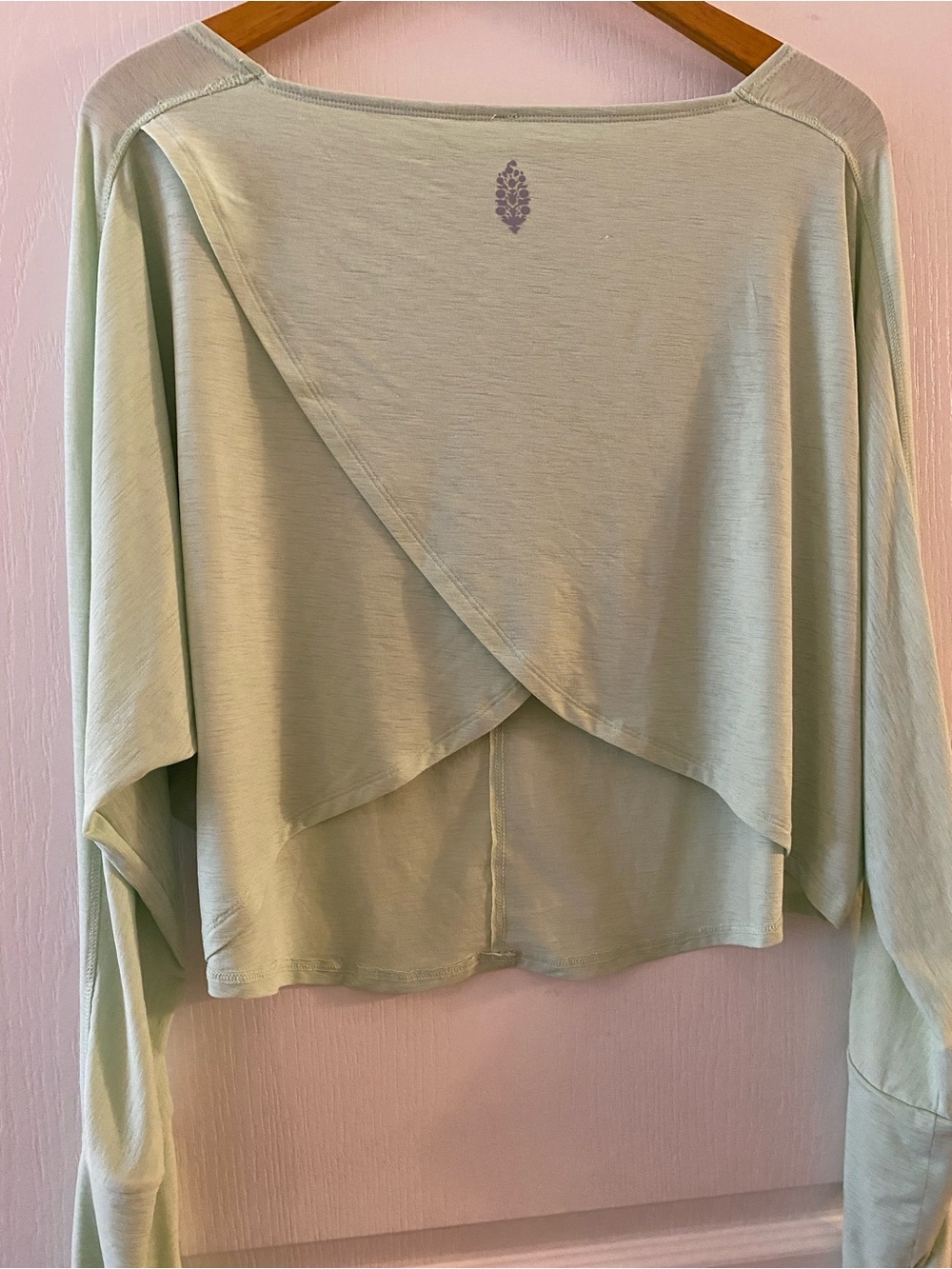 FP Movement Long Sleeve Tulip Back Shirt in Green - L